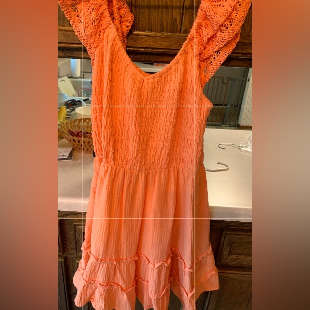 Lily Rose NWT Coral Ruffle skater dressSleeve Dress